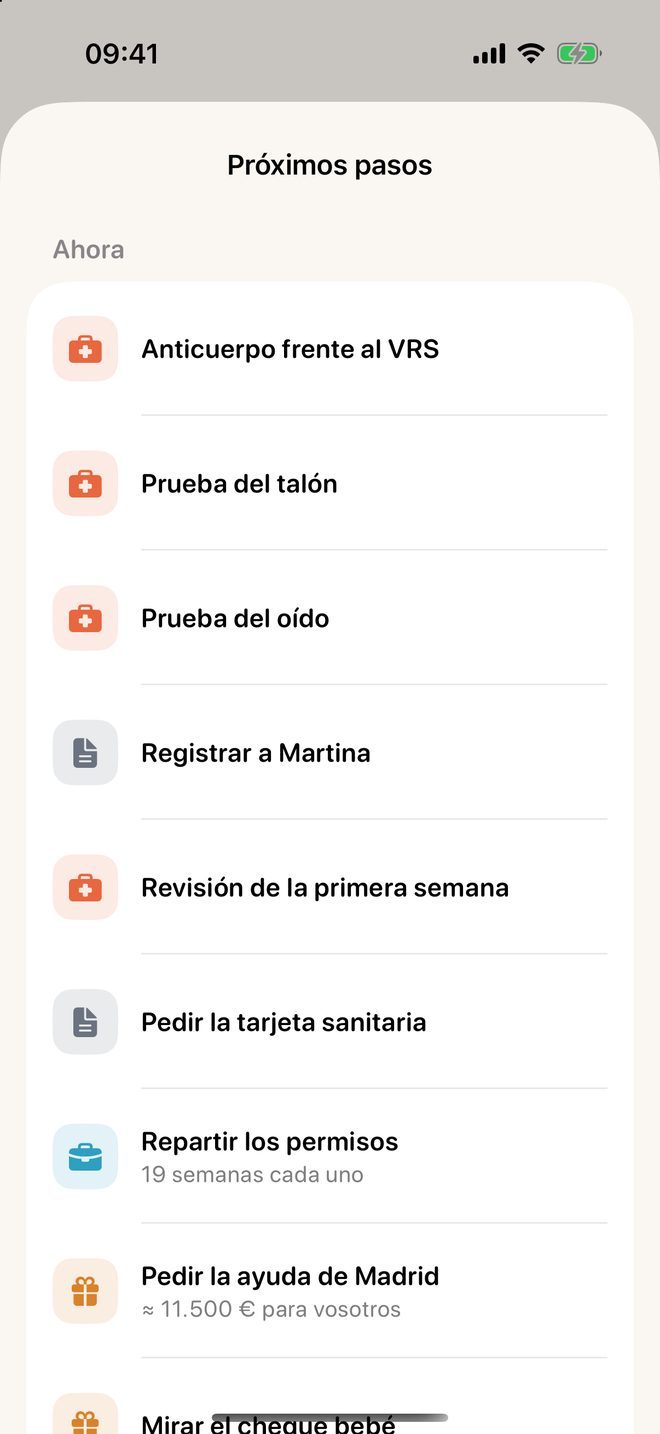 La lista de próximos pasos después del nacimiento, con trámites y ayudas