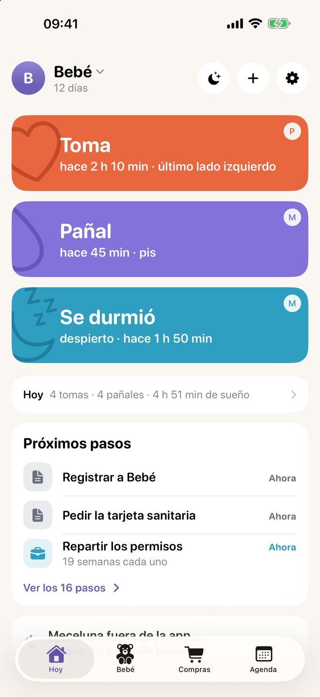 La pantalla Hoy de Meceluna: la última toma, el último pañal, el sueño y los próximos pasos